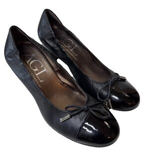AGL Women's Black Block Heels